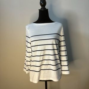 Mango boatneck striped top.